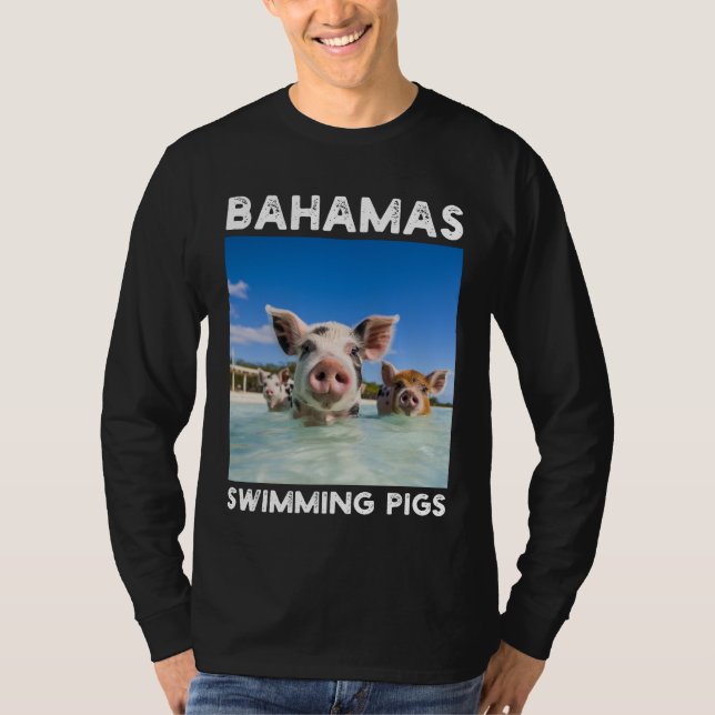 T-shirt Bahamas Pigs de natation Exuma (Devant)