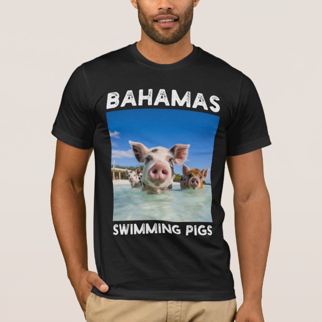 T-shirt Bahamas Pigs de natation Exuma (Devant)