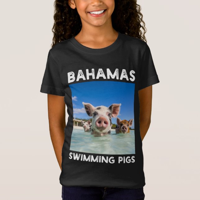 T-Shirt Bahamas Pigs de natation Exuma (Devant)