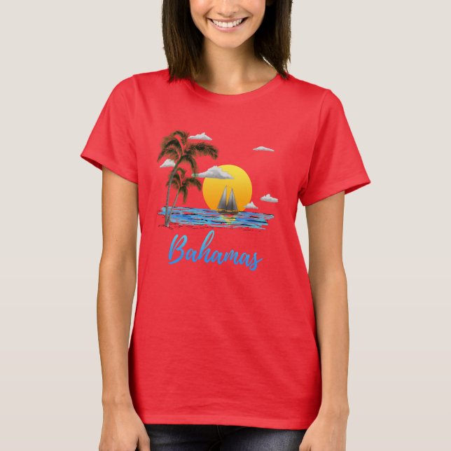 T-shirt Bahamas Vacances (Devant)