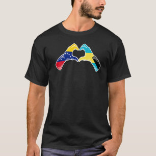 T-shirt Bahamas Venezuela Drapeau Bahamiens Coeur vénézuél