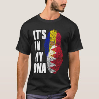T-shirt Bahraini Et Andorre Mélangent L'ADN Patrimoine Dra