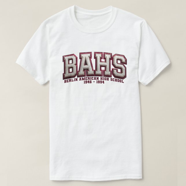 T-shirt BAHS - Lycée Américain de Berlin (Design devant)