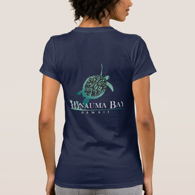 T-shirt Baie de Hanauma de tortue d'îles d'Hawaï (Dos)
