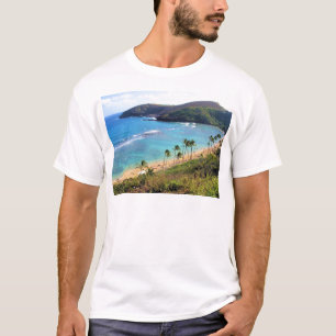 T-shirt Baie de Hanauma, vue de Honolulu, Oahu, Hawaï