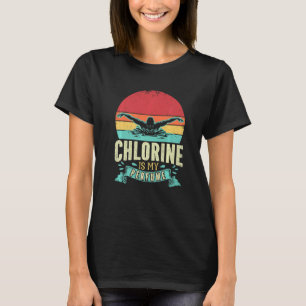 T-shirt Baignade Amusante Chlorine Est Mon Parfum Baignade