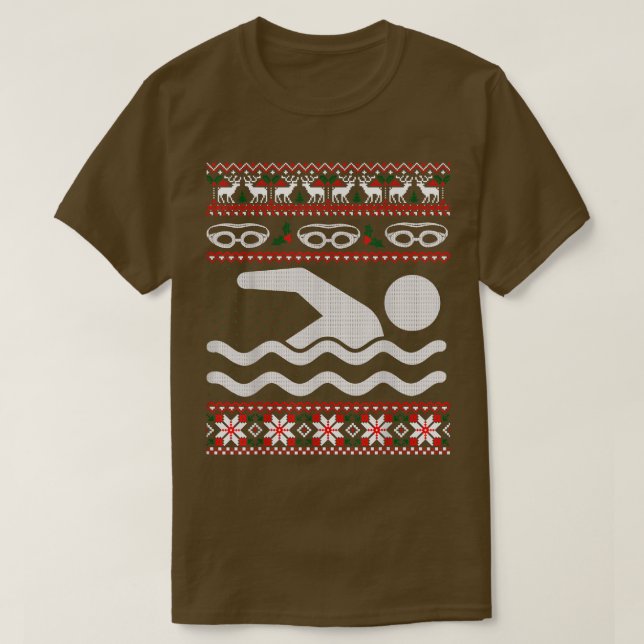 T-shirt Baignade amusante laide de Noël  (Design devant)