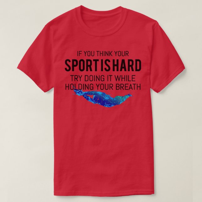 T-shirt Baignade Baignade Baignade Pratique Sport Baignade (Design devant)
