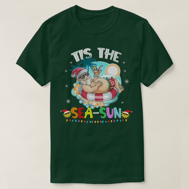 T-shirt Baignade du Père Noël C'est Noël de la MerSoleil (Design devant)