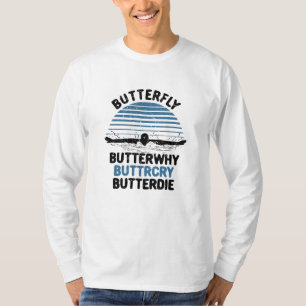 T-shirt Baignade - Papillon pourquoi Cadeau de natation