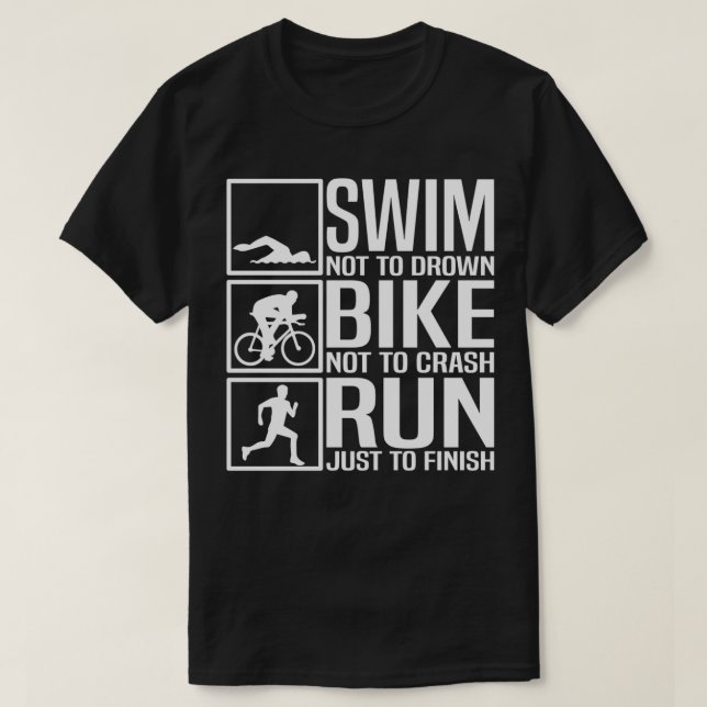 T-shirt Baignade Pas Bébé Vélo Pas Crash Run Juste Pour Te (Design devant)
