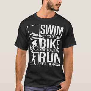 T-shirt Baignade Pas Bébé Vélo Pas Crash Run Juste Pour Te