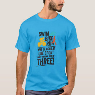 T-shirt Baignade, Vélo, Course- Triathlon