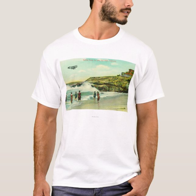 T-shirt Baigner la scène à La Jolla BeachSan Diego, CA (Devant)