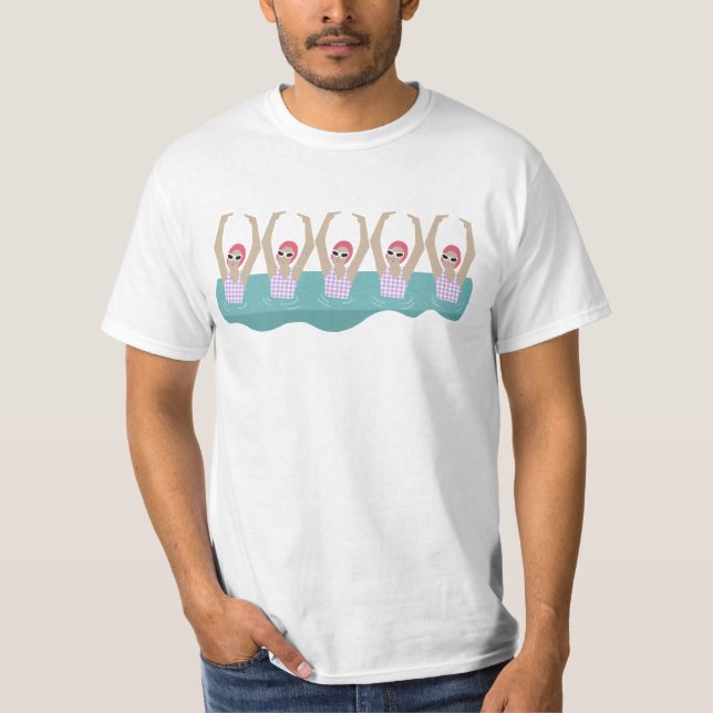 T-shirt Baigneurs artistiques | Illustration de natation a (Devant)