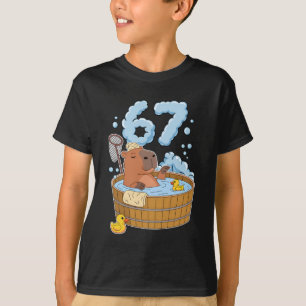 T-shirt Baignoire de Capybara 67 Relaxé Drôle Six Sept Mem