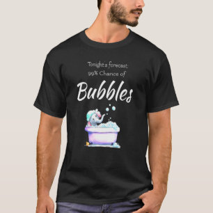 T-shirt Baignoire Jolie Eléphane Avec Bulles