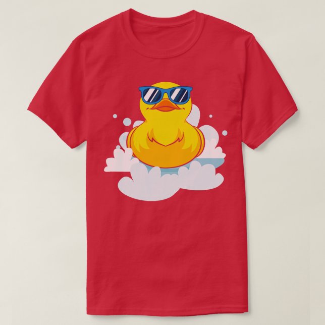 T-shirt Bain Canard Funny Duckie Cool Bain Toile Canard en (Design devant)