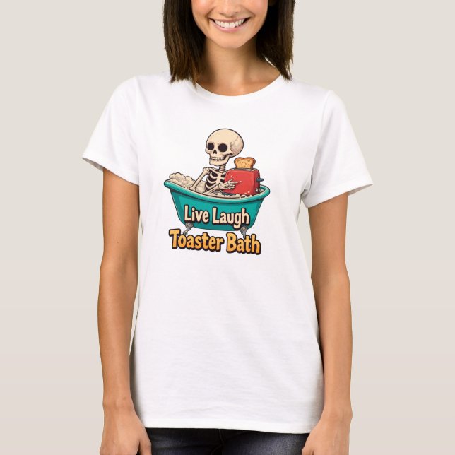 T-shirt Bain de grille-pain, Rire en direct (Devant)