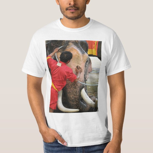 T-shirt Bain Eléphant ... Ayutthaya, Thaïlande (Devant)