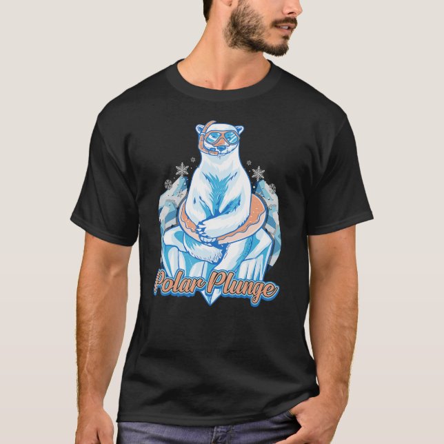 T-shirt Bain Polaire Plongée Ice Jump Funny Ours Polaire B (Devant)