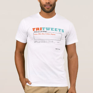 T-shirt Bain, vélo, course, gazouillement, répétition