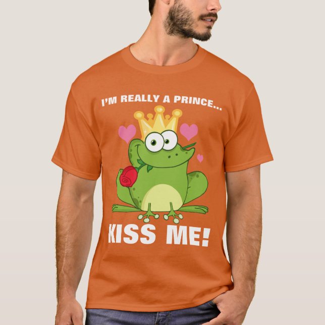 T-shirt Baiser de grenouille de Saint-Valentin (Devant)