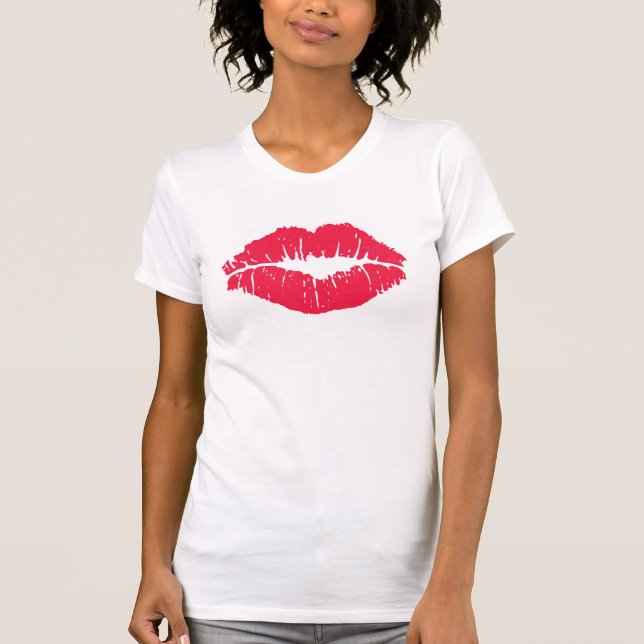 T-shirt Baiser de rouge à lèvres (Devant)