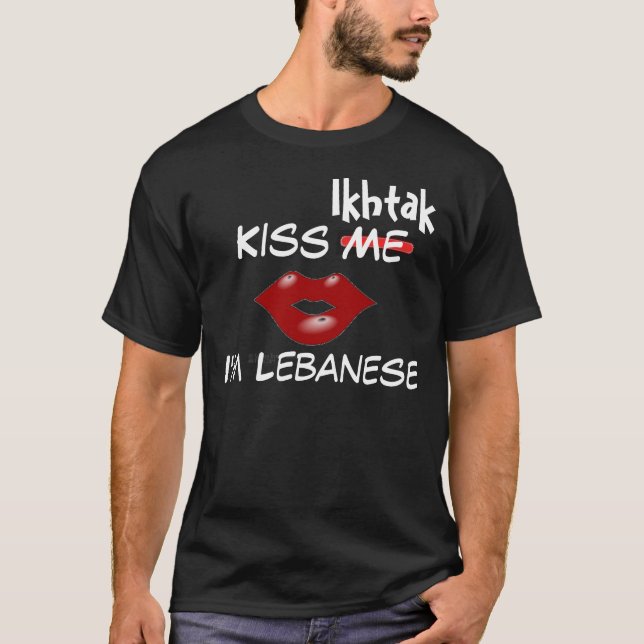T-shirt Baiser Ikhtak, je suis libanais (Devant)