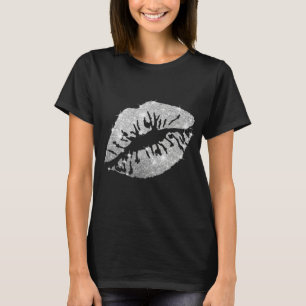 T-shirt Baiser pailleté pour femmes
