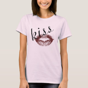T-shirt Baiser rouge rose