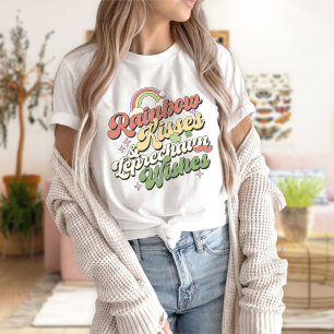 T-shirt Baisers Arc-En-Ciel Et Souhaits De Leprechaun, Jou