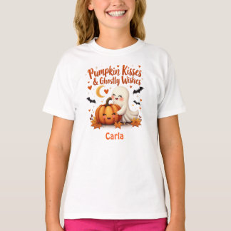 T-shirt Baisers citrouilles et voeux de Ghoost Halloween G