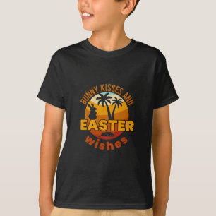 T-shirt Baisers de Bunny et voeux de Pâques, Joyeux Jour d