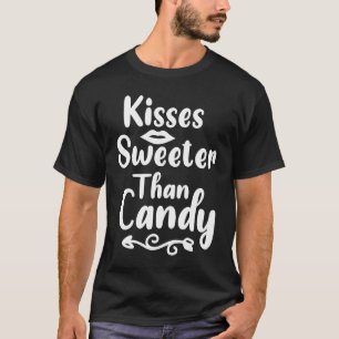 T-shirt Baisers plus doux que bonbons Saint Valentin Roman