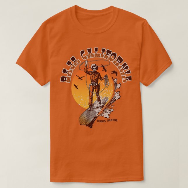 T-shirt Baja Surf Cowboy (Design devant)