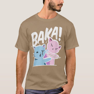 T-shirt Baka Anime Chat Slap Baka Chat Japonais 