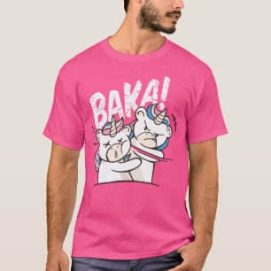 T-shirt Baka Idiot Drôle Unicornes Japonaises