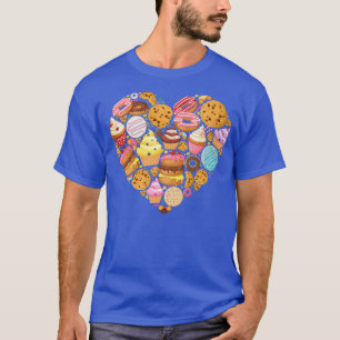 T-shirt Bake Baking Cupcake Donut Cake Pie Cookie Heart 