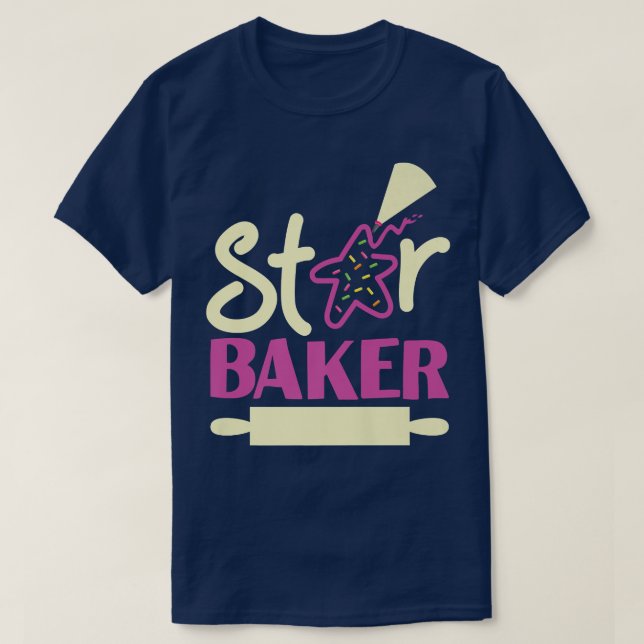 T-shirt Bake Baking Star Cookie Star Baker (Design devant)