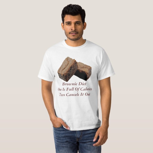 T-shirt Baking amusant Brownie Valeur de régime alimentair (Devant entier)