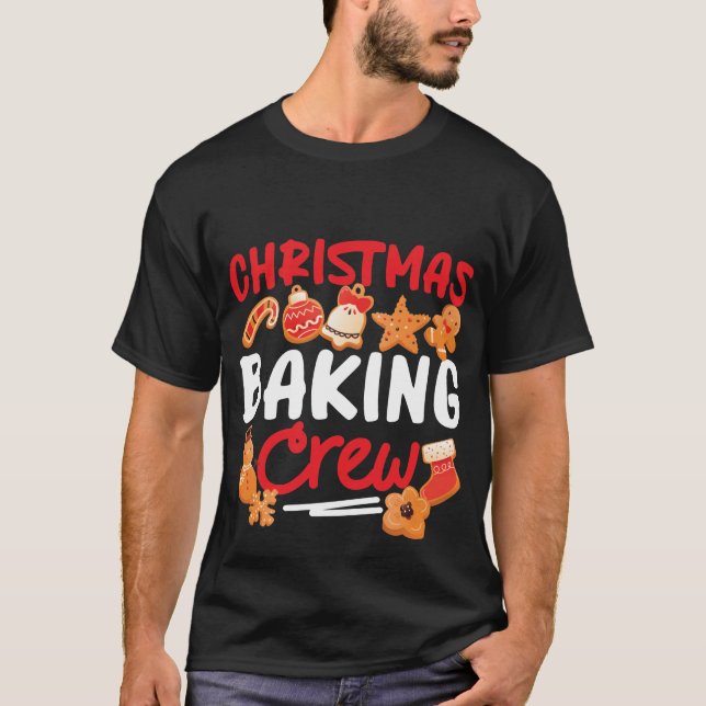 T-shirt Baking Christmas Baking Crew Gingerbread Homme (Devant)