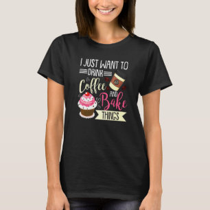 T-shirt Baking For Men Femmes Baker Boire Du Café