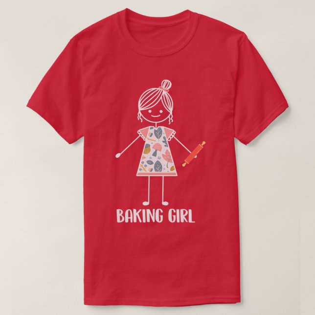 T-shirt Baking Girl Bakery Baker (Design devant)