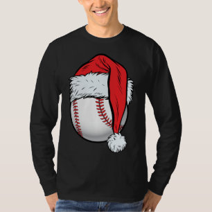 T-shirt Bal de baseball Noël Chapeau drôle Sport Noël