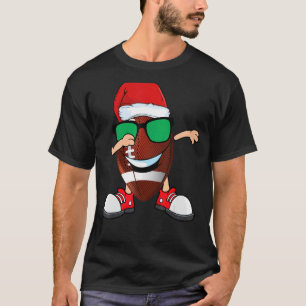 T-shirt Bal de football Dabball Santa Hat Lunettes de sole