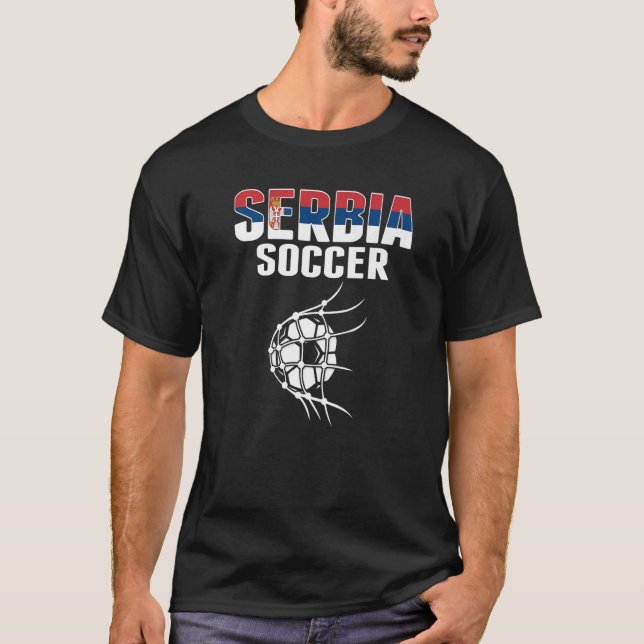 T-shirt Bal De Football Serbe En Net But Football Serbe S (Devant)