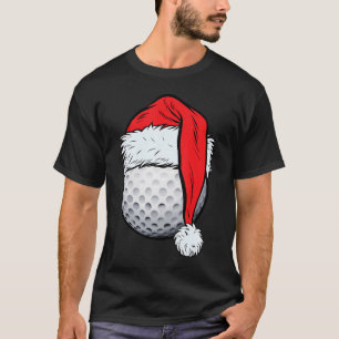 T-shirt Bal de golf Santa Chapeau Noël Funny Sport Noël