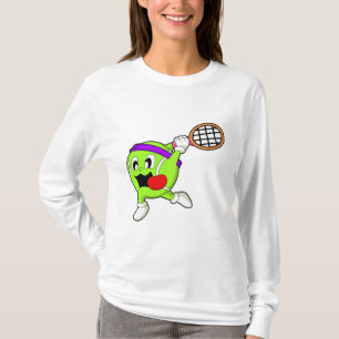 T-shirt Bal de tennis avec raquette de tennis