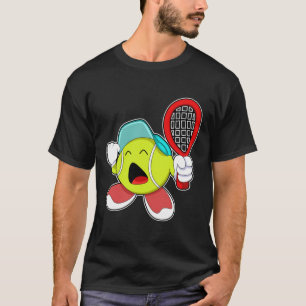 T-shirt Bal de tennis avec raquette de tennis